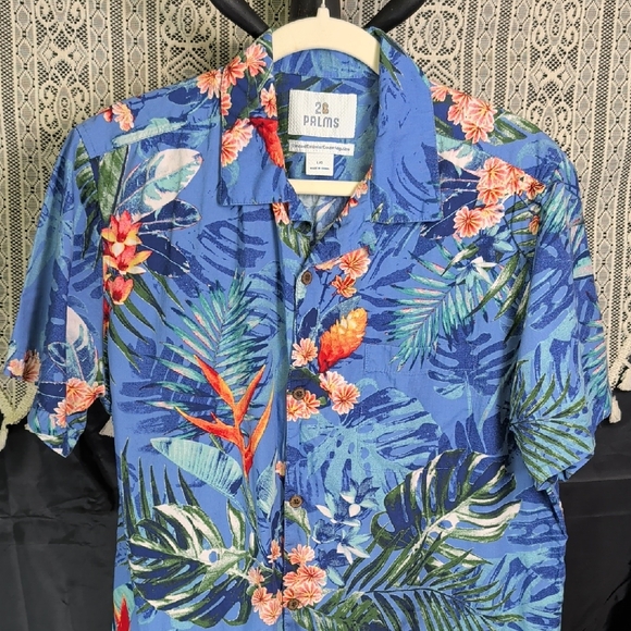 28 Palms Other - 28 Palms Men's Large Hawaiian Shirt Floral Button Up Shirt L
